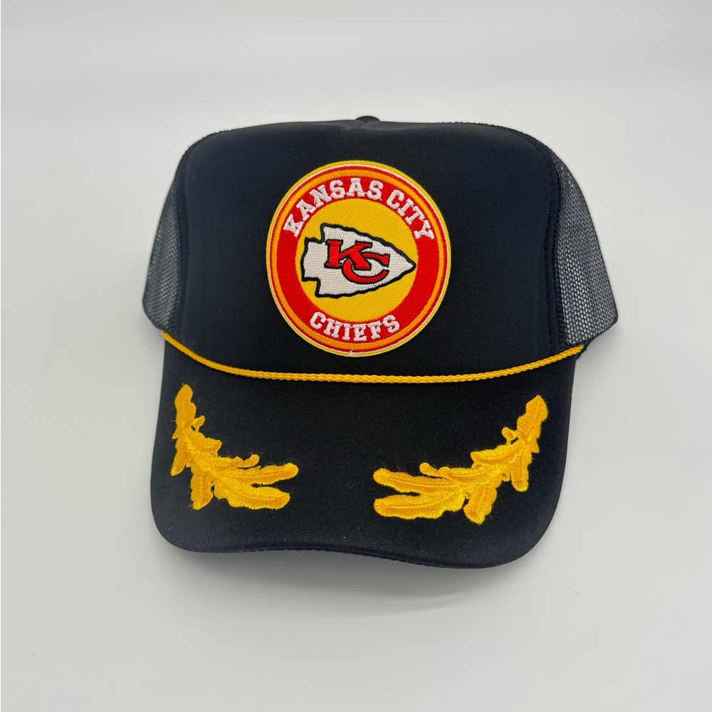 Kansas City Chiefs Black Cap with Yellow Embroidery